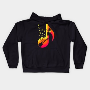 Bass Guitar Player Kids Hoodie